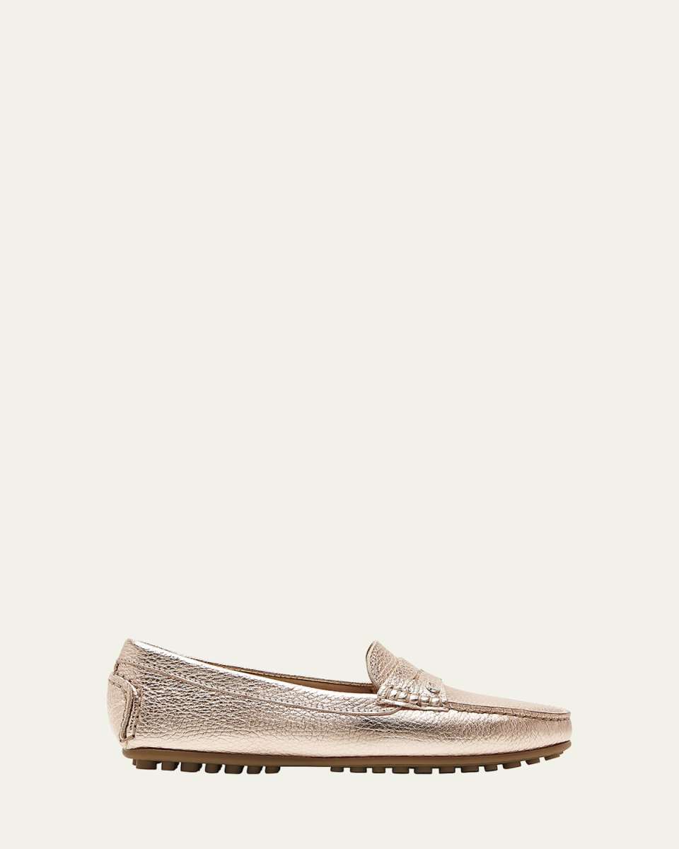 Pilar Metallic Penny Driver Loafers